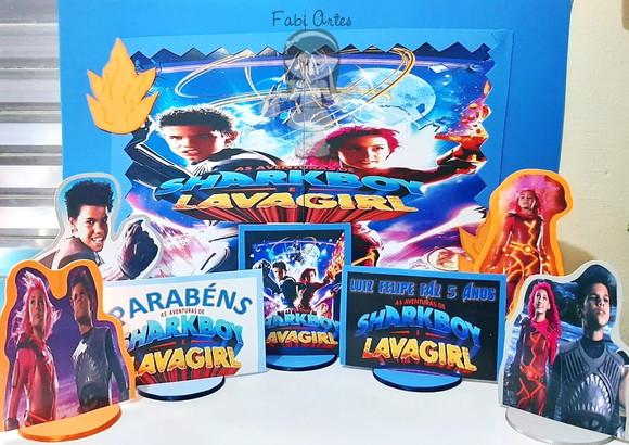 Sharkboy e Lavagirl Kit Decoração de Festa Grátis 15 Toppers