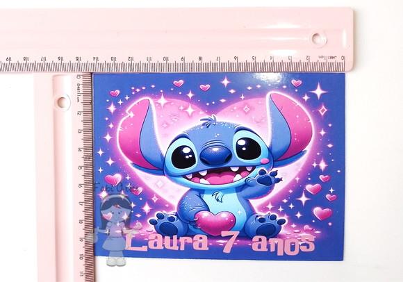 Stitch Adesivo Personalizado para Baldinho ou Sacola 14x10