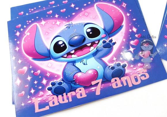 Stitch Adesivo Personalizado para Baldinho ou Sacola 14x10