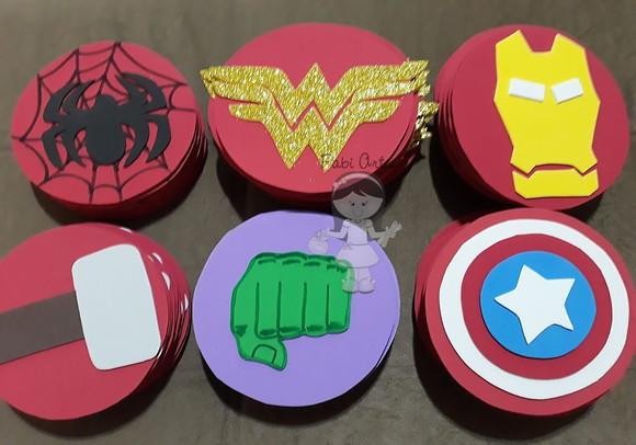 Super Heróis Símbolos 12 cm