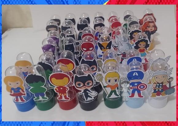 Super Heróis Tubetes Pequenos
