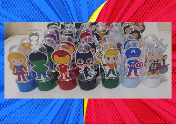 Super Heróis Tubetes Pequenos