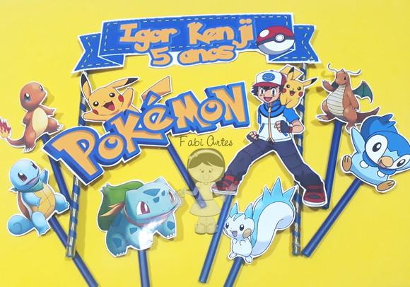 Topper de Bolo Pokemon