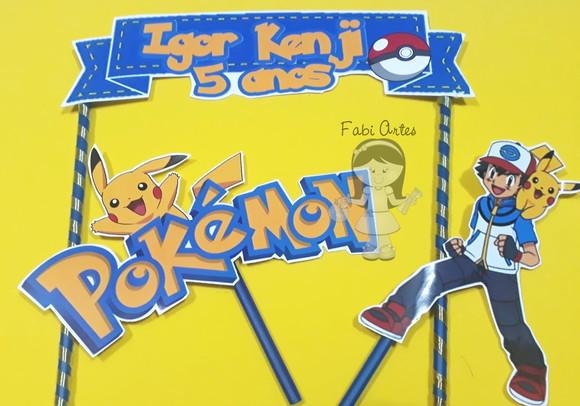 Topper de Bolo Pokemon