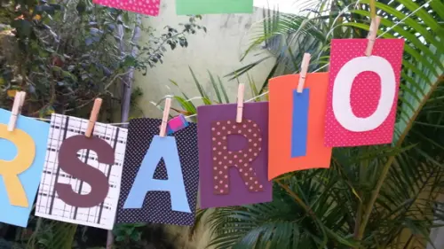 Bandeirola Feliz Aniversário (eva)