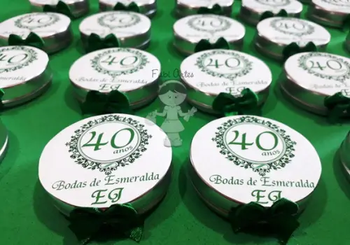 Bodas de Esmeralda Latinhas Personalizadas