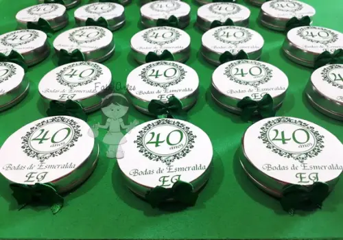 Bodas de Esmeralda Latinhas Personalizadas
