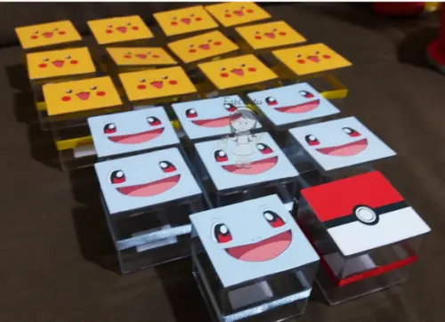 Caixinha Acrílico Personalizada Pokemon