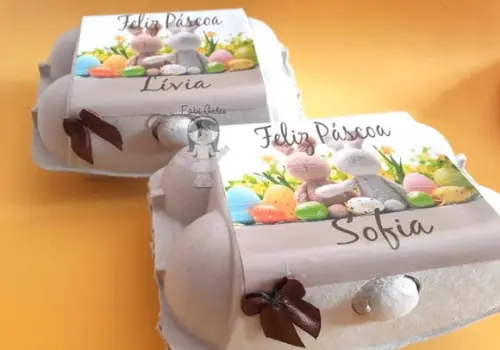Caixinhas de Ovos Páscoa com Lacinho