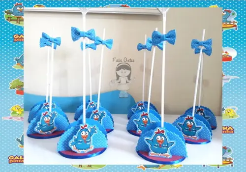 Centro de Mesa Galinha Pintadinha Kit 20 Unidades