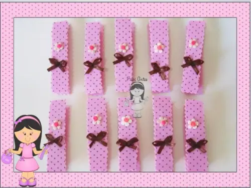 Chá de Bebe Pregadores Decorados com Imã