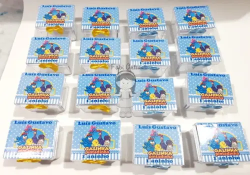 Galinha Pintadinha Caixinha Acrilica Personalizada