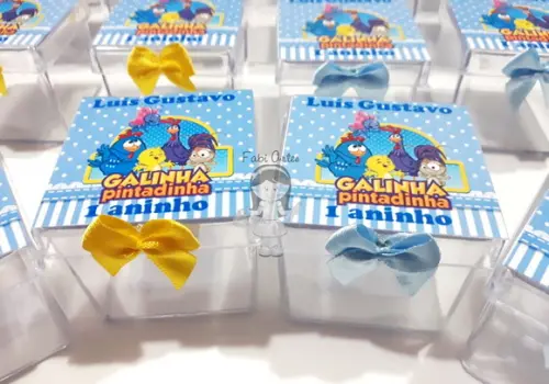 Galinha Pintadinha Caixinha Acrilica Personalizada