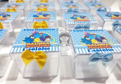 Galinha Pintadinha Caixinha Acrilica Personalizada