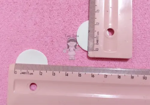 Kit 100 Apliques Circulo 2,5 cm em Eva