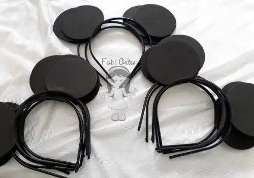 Kit 6 Tiaras Mickey e 6 Tiaras Minnie Rosa