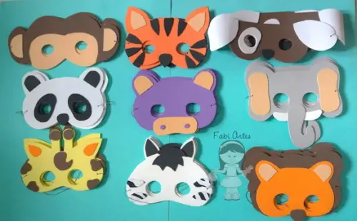 Máscaras Bichinhos 30 Unidadades