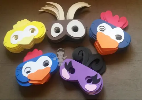 Máscaras Turma da Galinha Pintadinha