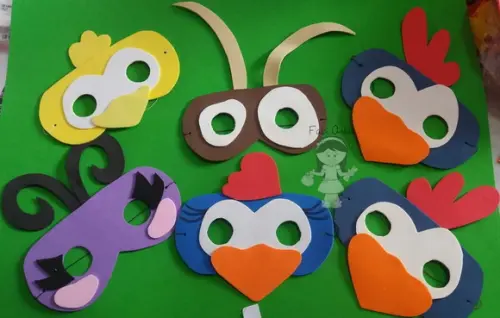Máscaras Turma da Galinha Pintadinha