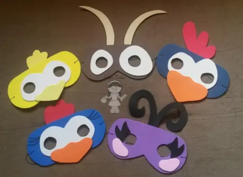 Máscaras Turma da Galinha Pintadinha