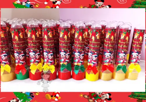 Minnie e Mickey Tubetes de Natal
