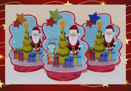 Papai Noel Totem Display Natal 6 Unidades