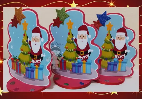 Papai Noel Totem Display Natal 6 Unidades