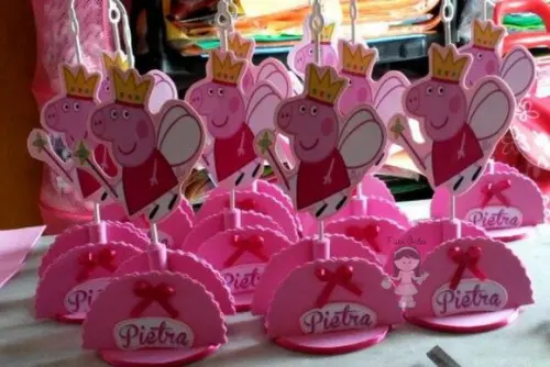 Porquinha Rosa Centro de Mesa Rosa
