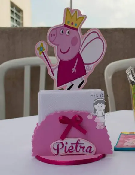 Porquinha Rosa Centro de Mesa Rosa