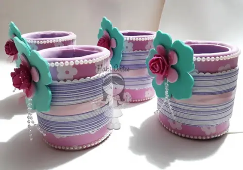 Porta Canetas Floral