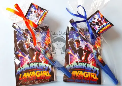 Sharkboy e Lavagirl Kit Bloquinho com Caneta