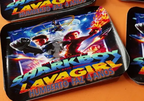 Sharkboy Lavagirl Adesivo Marmita Grande 12 x 16 12 Unidade