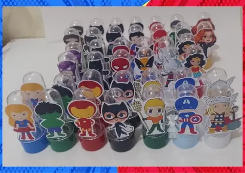 Super Heróis Tubetes Pequenos
