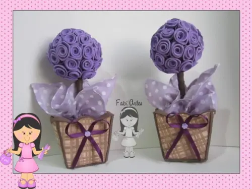 Topiária com Flores de Eva