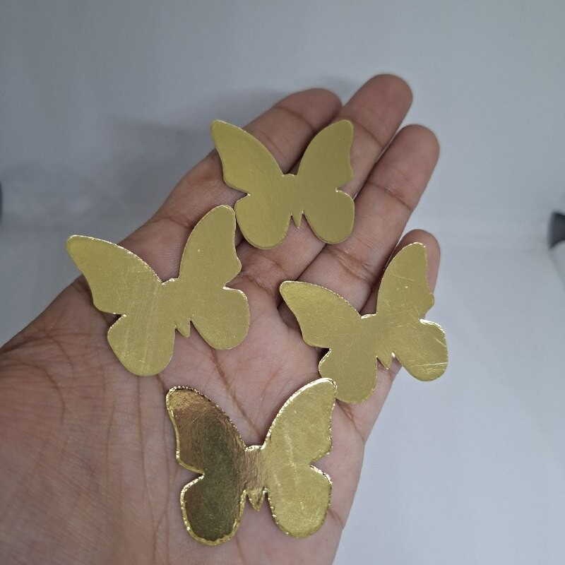 40 Borboletas Holográficas Laminadas 3x3cm Decoração Festa Inf