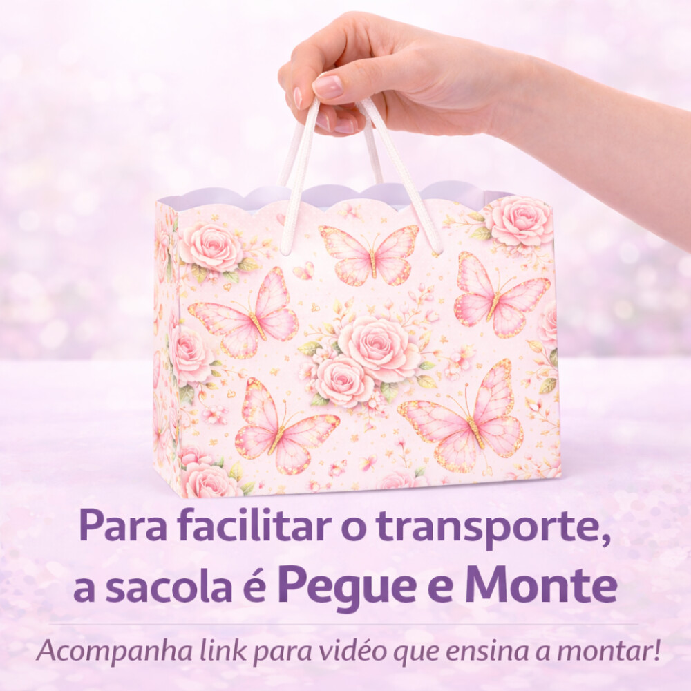 Sacola Personalizada Jardim Encantado Lembrancinhas Festa Infanti