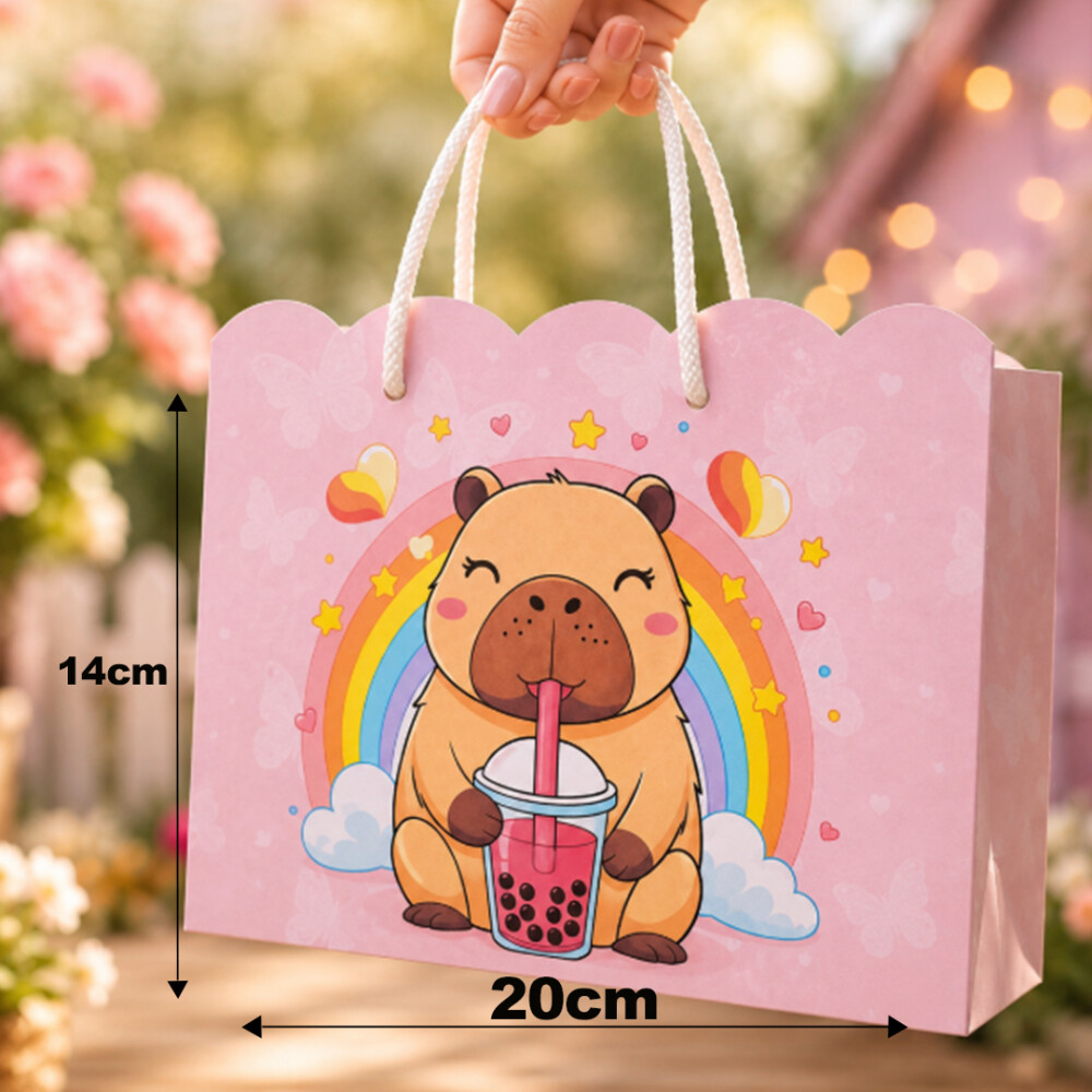 Sacola Personalizada Capivara Para lembrancinha Festa Infantil Pe