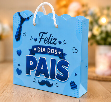Sacolinha Feliz Dia Dos Pais Para Lembrancinhas Pegue e Monte
