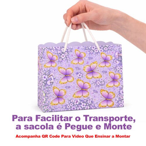 20 Sacolinha Jardim das Borboletas Pegue e Monte Lembrancinha Fes