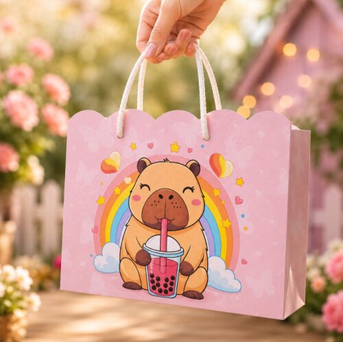Sacola Personalizada Capivara Para lembrancinha Festa Infantil Pe