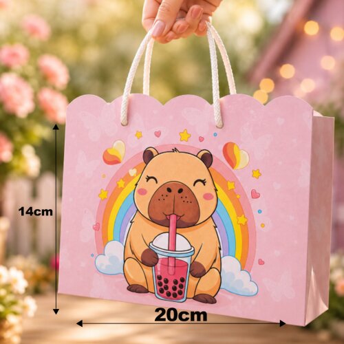 Sacola Personalizada Capivara Para lembrancinha Festa Infantil Pe