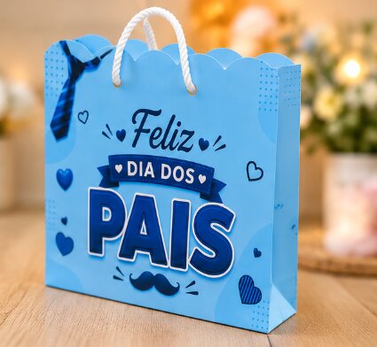 Sacolinha Feliz Dia Dos Pais Para Lembrancinhas Pegue e Monte