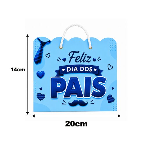 Sacolinha Feliz Dia Dos Pais Para Lembrancinhas Pegue e Monte