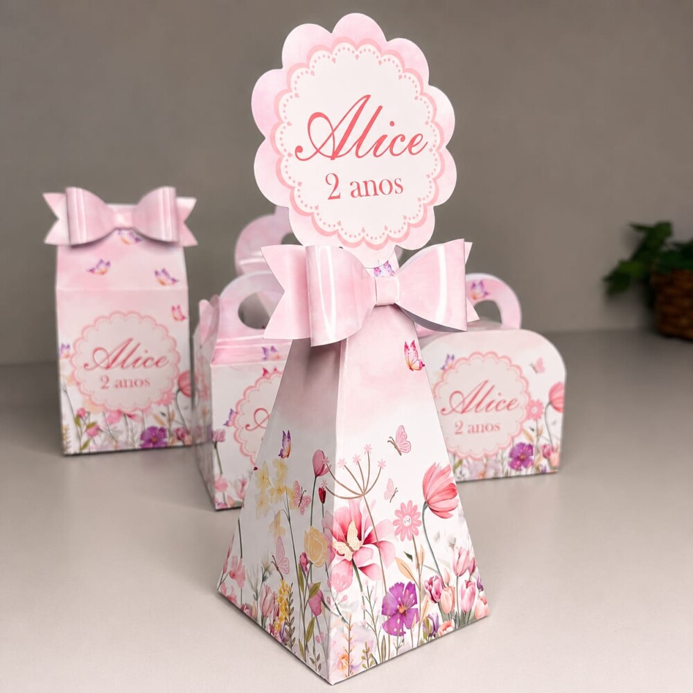 kite 20 caixinhas personalizadas Pegue e Monte - jardim das borbo