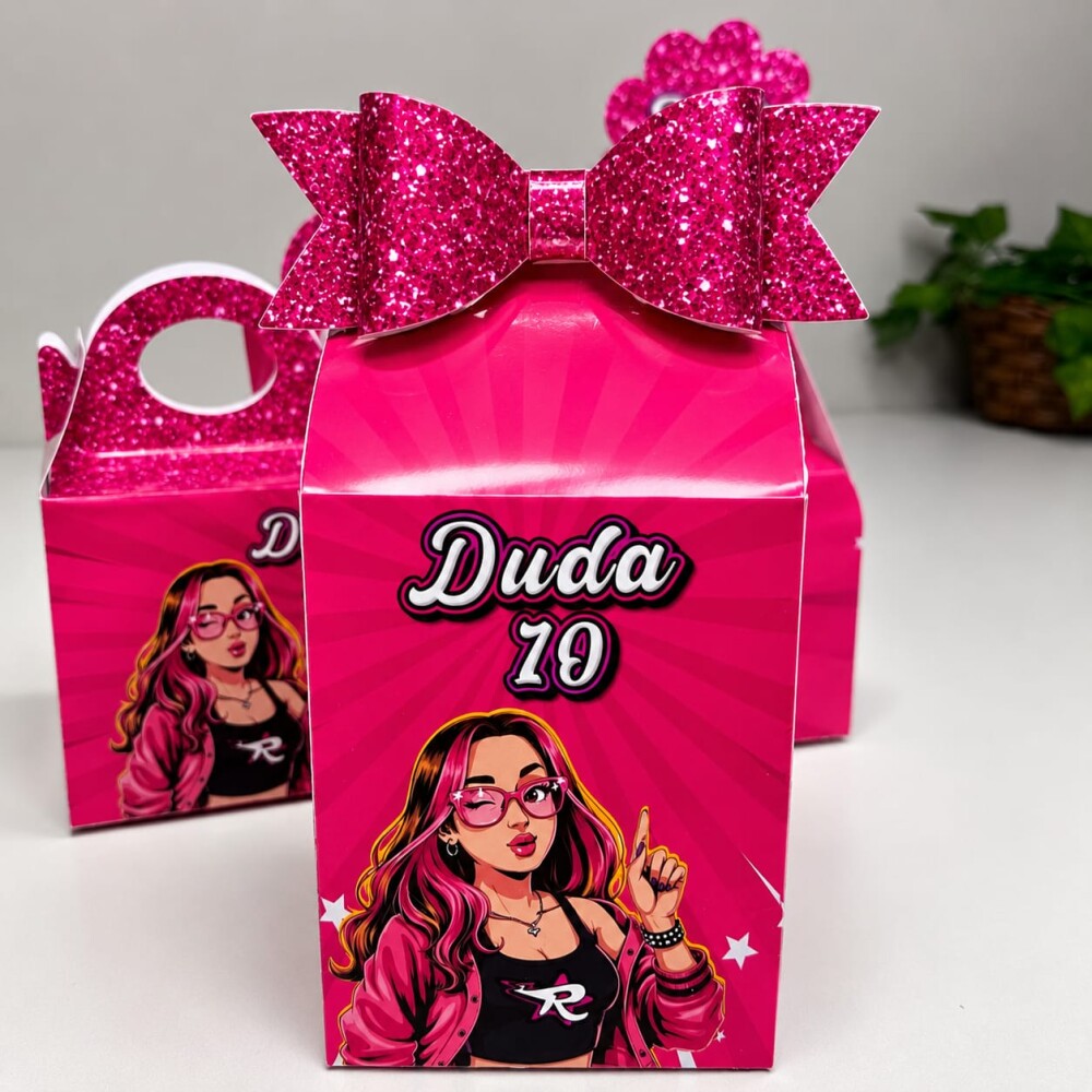 kit caixinhas personalizadas  Dos Rosa - Pegue e Monte - Nome e i