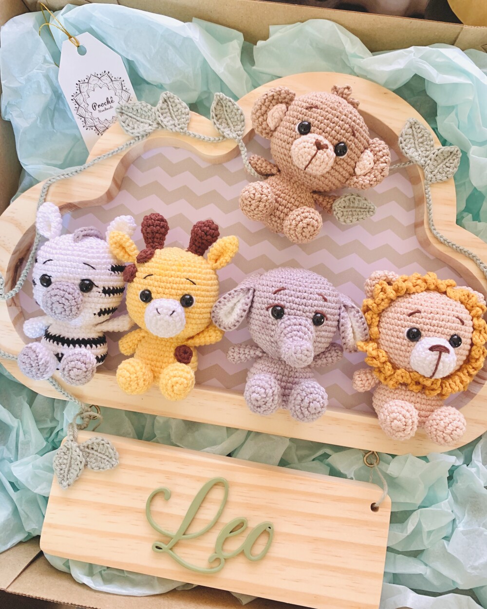 Porta Maternidade Safari Amigurumi