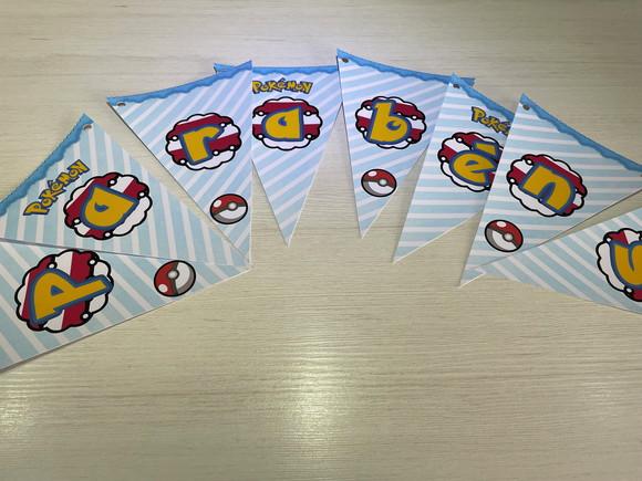 Bandeirolas Festa Pokemon