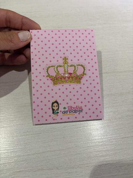 Bloquinho Personalizado Ursinha Princesa