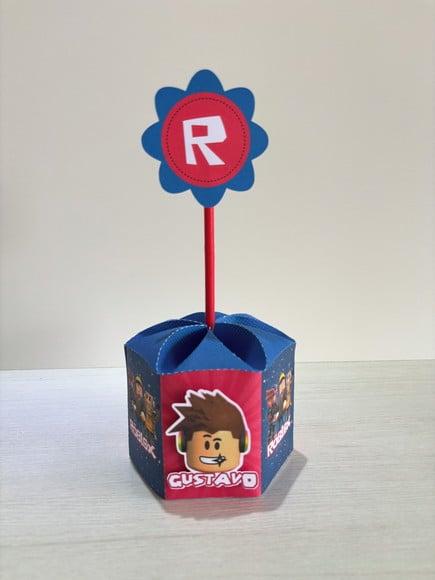 Kit 15 Centros de Mesa Festa Roblox