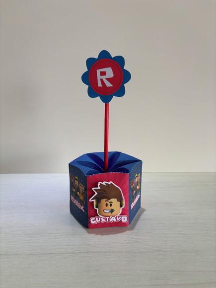 Kit 15 Centros de Mesa Festa Roblox